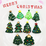 20Pcs Resin Xmas Tree Charm Connectors for DIY Phone Case Ornament