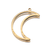 20Pcs Brass Crescent Moon Charms for DIY Jewelry Making