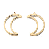 20Pcs Brass Crescent Moon Charms for DIY Jewelry Making