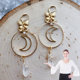 20Pcs Brass Crescent Moon Charms for DIY Jewelry Making