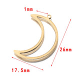 20Pcs Brass Crescent Moon Charms for DIY Jewelry Making
