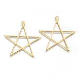 20Pcs Brass Stars Charms Pendant Vintage Necklace Earrings Findings
