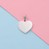20Pcs/Lot Stainless Steel Peach Heart Charms Necklace Bracelet Accessory