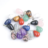 20Pcs/Lot Natural Stone Water Drop Pendants for Jewelry Making