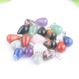 20Pcs/Lot Natural Stone Water Drop Pendants for Jewelry Making
