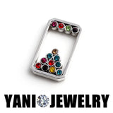 20Pcs Rectangle Floating Locket Charms for Memory Lockets