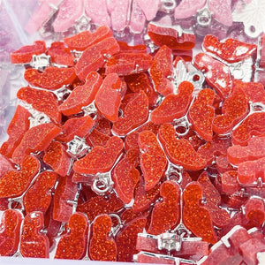20Pcs Silver Butterfly Charms Resin Pendant for Jewelry Making