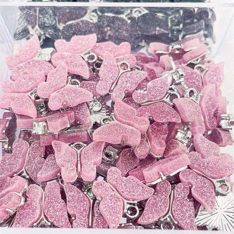 20Pcs Silver Butterfly Charms Resin Pendant for Jewelry Making