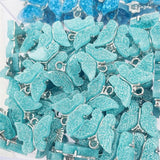 20Pcs Silver Butterfly Charms Resin Pendant for Jewelry Making