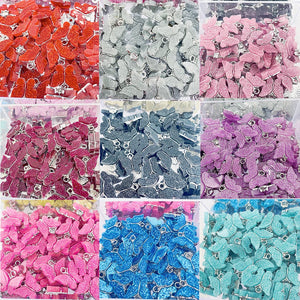 20Pcs Silver Butterfly Charms Resin Pendant for Jewelry Making