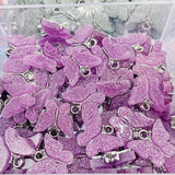 20Pcs Silver Butterfly Charms Resin Pendant for Jewelry Making