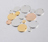 20Pcs Stainless Steel Round Stamping Blanks for DIY Jewelry Necklace