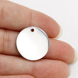 20Pcs Stainless Steel Charms Round Stamping Blanks for DIY Jewelry Necklace