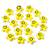 20Pcs Smiley Polymer Clay Beads Yellow Star Spacer DIY Jewelry Bracelet