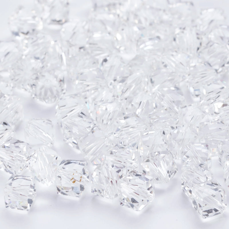 20Pcs Square Glass Spacer Beads DIY Bracelet Jewelry Making Cube Crystal Beads