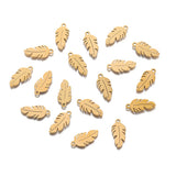 20Pcs Stainless Steel Feather Charms Leaf Pendants Jewelry Making Findings