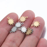 20Pcs Sun Charms Flower Pendants for DIY Jewelry Making