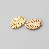 20Pcs Stainless Steel Tree Leaf Charms for DIY Jewelry Making 17mm*13mm
