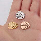 20Pcs Stainless Steel Tree Leaf Charms for DIY Jewelry Making 17mm*13mm