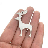 20Pcs Tibetan Silver Deer Elk Charms Christmas Pendants for Jewelry Making