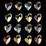 20Pcs/Lot U Heart Charm Pendant 17mm Crystal Glass Beads DIY Necklace