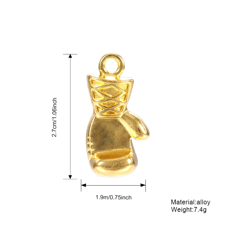 Vintage Boxing Glove Charm Sports Charms for Jewelry Making