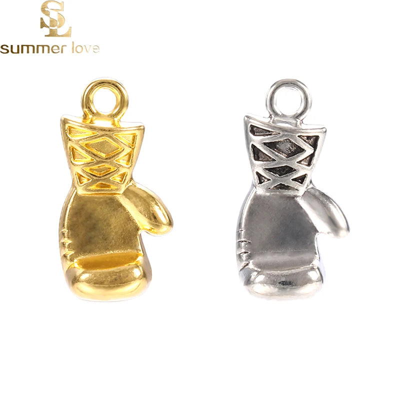 Vintage Boxing Glove Charm Sports Charms for Jewelry Making
