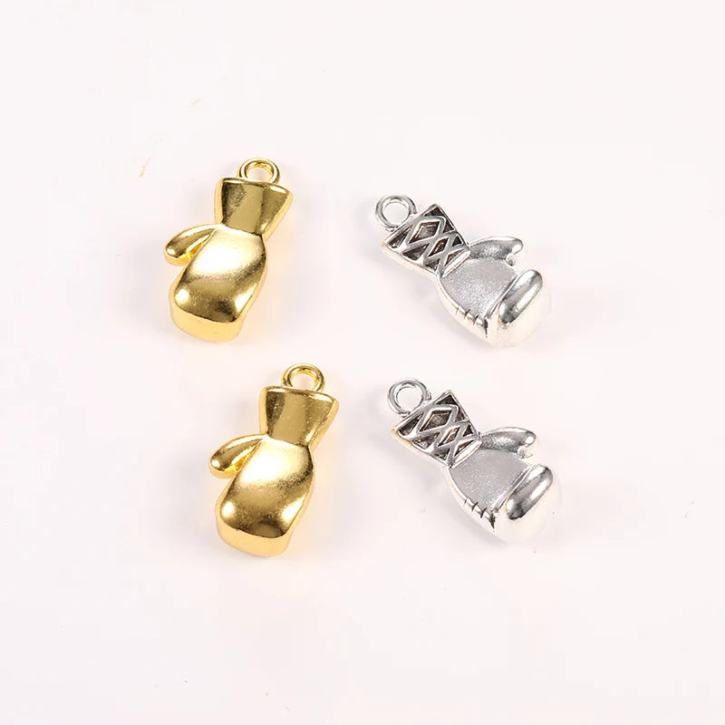 Vintage Boxing Glove Charm Sports Charms for Jewelry Making