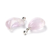 20Pcs Amethyst Moon Heart Charms Pendants DIY Jewelry Making