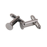 20Pcs Men's 8mm Flat Round Blank Cuff Links Cufflinks