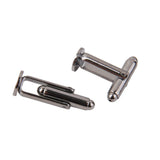 20Pcs Men's 8mm Flat Round Blank Cuff Links Cufflinks