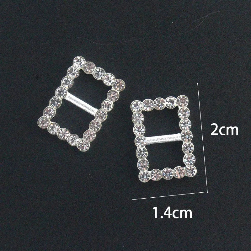 20Pcs Rhinestone Metal Buckles for Bikini Bra DIY Decoration