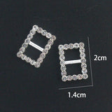 20Pcs Rhinestone Metal Buckles for Bikini Bra DIY Decoration