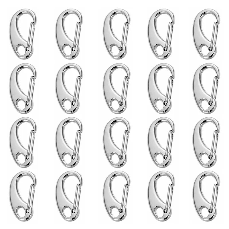 20Pcs Metal Keychain Lobster Clasp Swivel Bag Charm Classic Key Chain