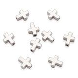 20Pcs Cross Shape Metal Tibetan Style Spacer Beads Charms for Jewelry Making DIY