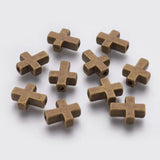 20Pcs Cross Shape Metal Tibetan Style Spacer Beads Charms for Jewelry Making DIY