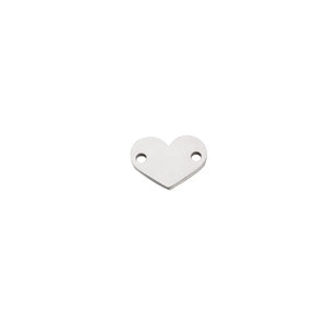 20Pcs Stainless Steel Heart Charms for DIY Necklace Bracelets