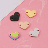 20Pcs Stainless Steel Heart Charms for DIY Necklace Bracelets