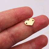 20Pcs Stainless Steel Heart Charms for DIY Necklace Bracelets