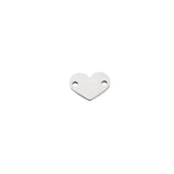 20Pcs Stainless Steel Heart Charms for DIY Necklace Bracelets