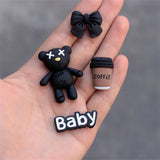 20Pcs Mix Cartoon Resin DIY Accessories Bear Rabbit Flower Love Heart Patch