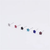 20Pcs Mix Flower Crystal Nose Studs for Women Men Tiny Nose Bone Rings