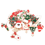 20Pcs Mixed Christmas Charms Enamel Pendants Ornaments Xmas Tree Decoration