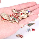 20Pcs Mixed Christmas Charms Enamel Pendants Ornaments Xmas Tree Decoration