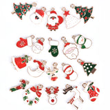 20Pcs Mixed Christmas Charms Enamel Pendants Ornaments Xmas Tree Decoration