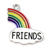 20Pcs Colorful Enamel Rainbow Charms for DIY Jewelry