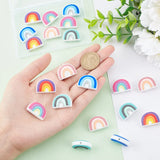 20Pcs Mixed Rainbow Silicone Spacer Beads for DIY Jewelry Making
