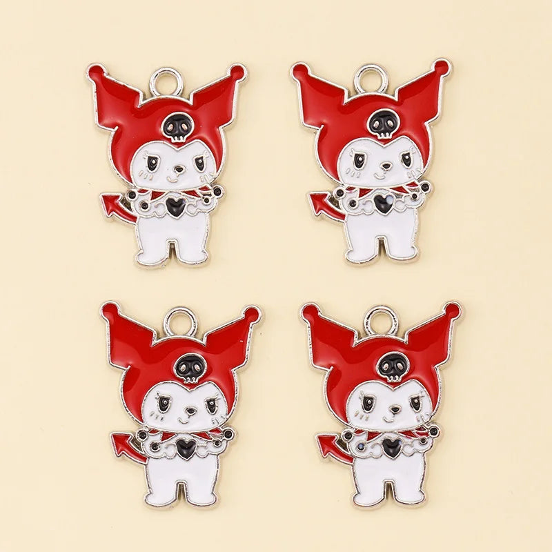 20Pcs Enamel Cartoon Animals Charms Pendants Jewelry Making DIY