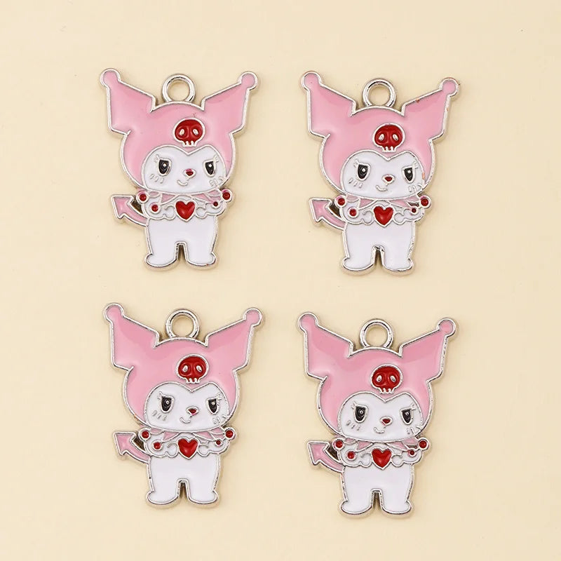 20Pcs Enamel Cartoon Animals Charms Pendants Jewelry Making DIY
