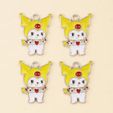 20Pcs Enamel Cartoon Animals Charms Pendants Jewelry Making DIY